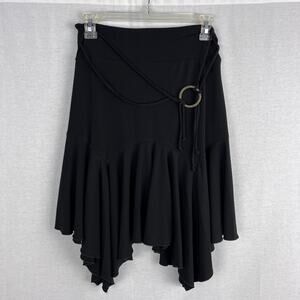 Vintage Y2K Byer Girl Skirt Black Asymmetrical Mini Fairy Grunge Festival